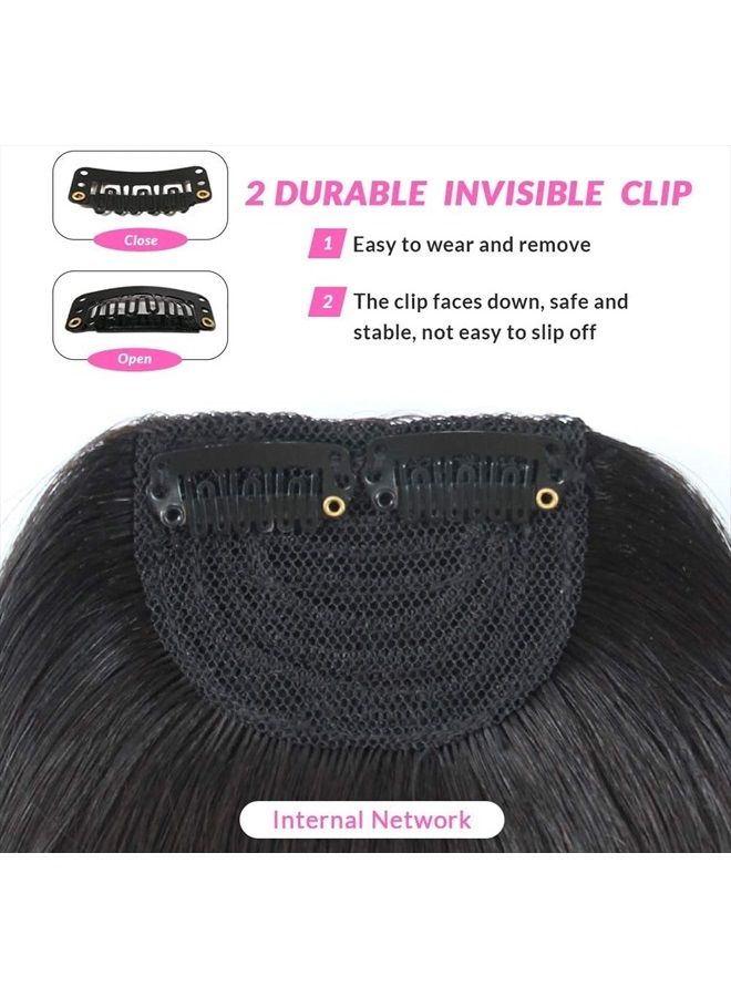 DSOAR Thick Side Bang Clip in Bangs Real Human Hair Bang Natural Clip on Side Bangs Straight Fringe Hair Extensions(Natural Color,with Temples) - Image 5