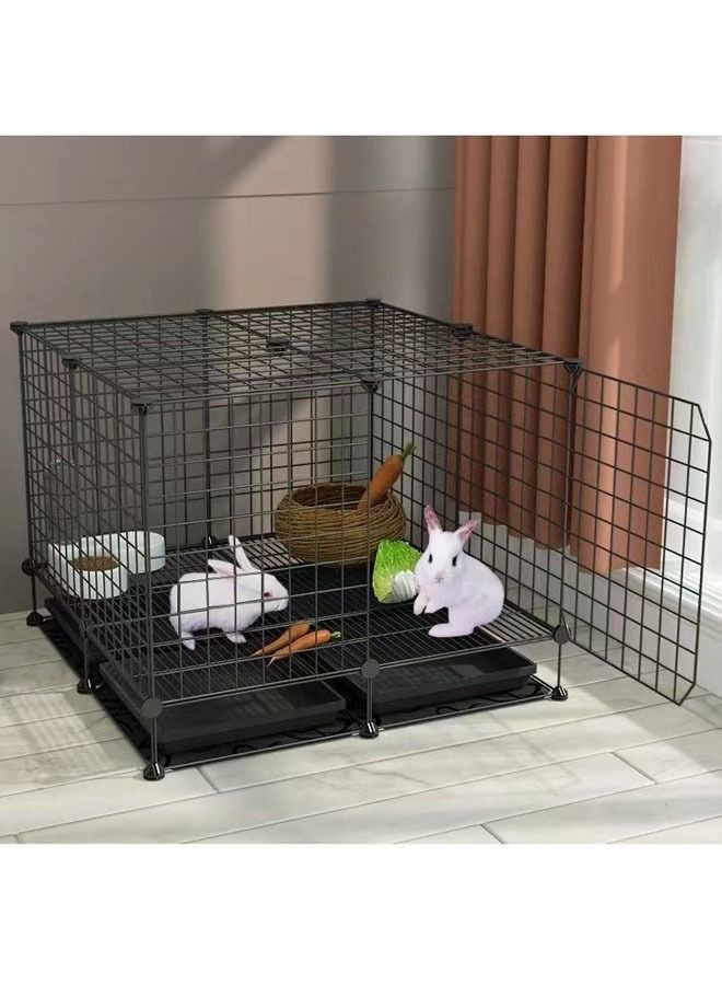 كبيرة وفسيحة أرنب قفص لا تسرب صينية ديي الحيوانات الأليفة الضميمة - Image 1