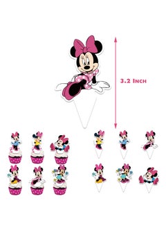 General Minnie Theme Birthday Party Decoration Minnie Pull Flag Cake Insert Balloon Spiral Charm Party Supplies  - Image 3