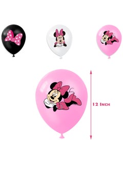 General Minnie Theme Birthday Party Decoration Minnie Pull Flag Cake Insert Balloon Spiral Charm Party Supplies  - Image 5