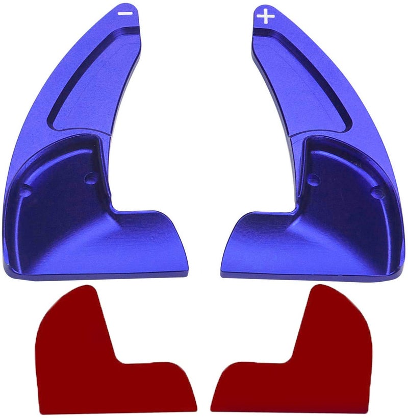 MOEBULB Steering Wheel Shift Paddle Extension Cover Compatible with Jeep Grand Cherokee 2014-2020 Dodge Challenger Charger Durango RT and Scat Pack Extended Shifter Trim Cover 2pcs - Blue - Image 4