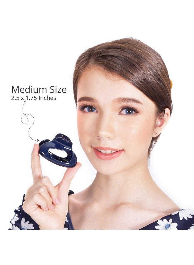 RC ROCHE ORNAMENT 6 Pcs Womens Firm Interlocking Claw Beautiful Tousled Half Up Bun Maker Girls Beauty Accessory Cute Styling French Tortoise Shell Plastic Hair Clips Medium Classic Multicolor - Image 2