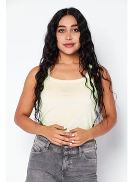stussy Women Square Neck Sleeveless Embroidered Logo Tank Top, Green  - Image 1
