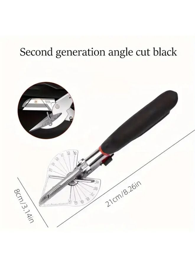 Black Red Angle Cut Woodworking Scissors 45 90 Degree Groove Polished Steel U Edge Sealing Buckle Bar Cutting Tools - Image 1