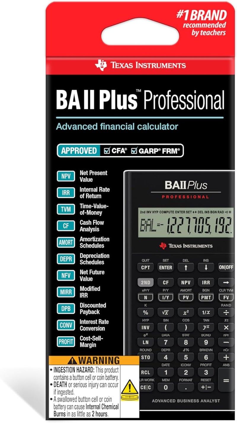 Texas Instruments BA II Plus Professional Financial Calculator - Image 3