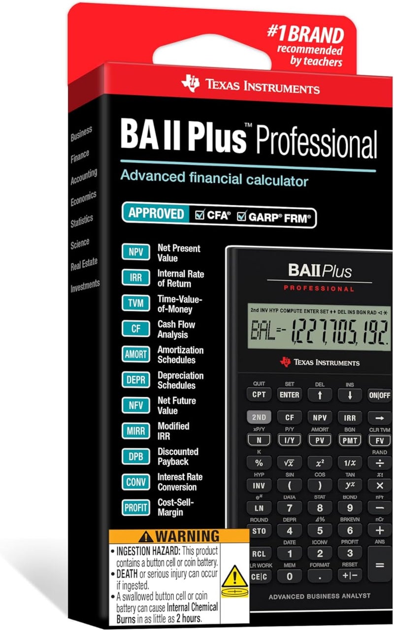 Texas Instruments BA II Plus Professional Financial Calculator - Image 5