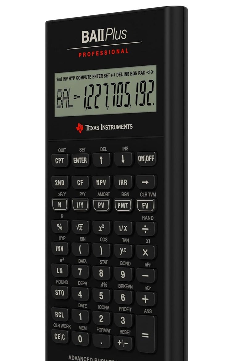 TEXAS INSTRUMENTS آلة حاسبة مالية احترافية من تكساس إنسترومنتس BA II Plus - Image 4
