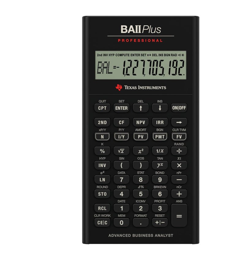 TEXAS INSTRUMENTS آلة حاسبة مالية احترافية من تكساس إنسترومنتس BA II Plus - Image 2