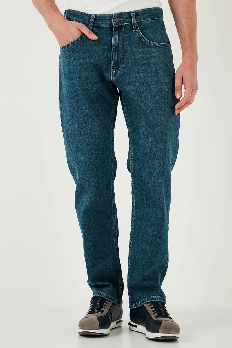 بوراتي Cotton Comfort Fit High Waist Straight Leg Jeans Men's Jeans 4400s56texas