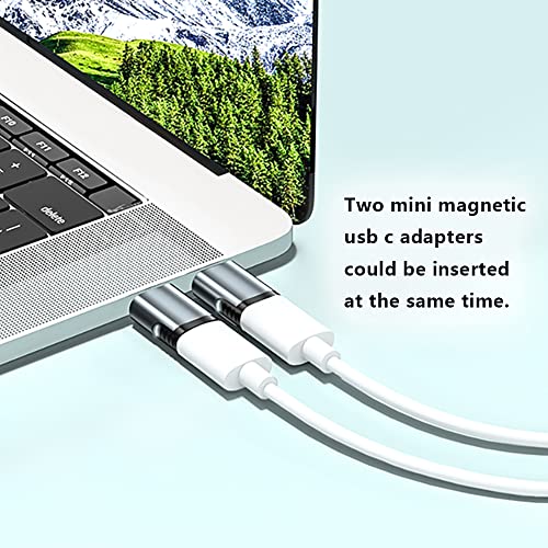 aucon USB C Magnetic Adapter Straight 24 pin 2 Pack PD 100W Fast Charging 10Gbs Data Transfer USB3.1 - Image 5