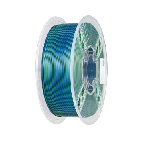 Haiteng Silk Dual Color PLA Filament Blue/Green 1KG 1.75mm 3D Printer Filament FDM 3D Printing Materials Coextrusion Shiny PLA Blue Green - Image 3