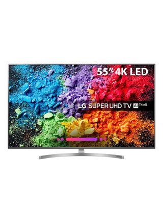 تلفزيون ذكي بشاشة عرض من خلايا النانو بدقة فائقة 4K مقاس 55 بوصة 55SK8000PVA فضي
