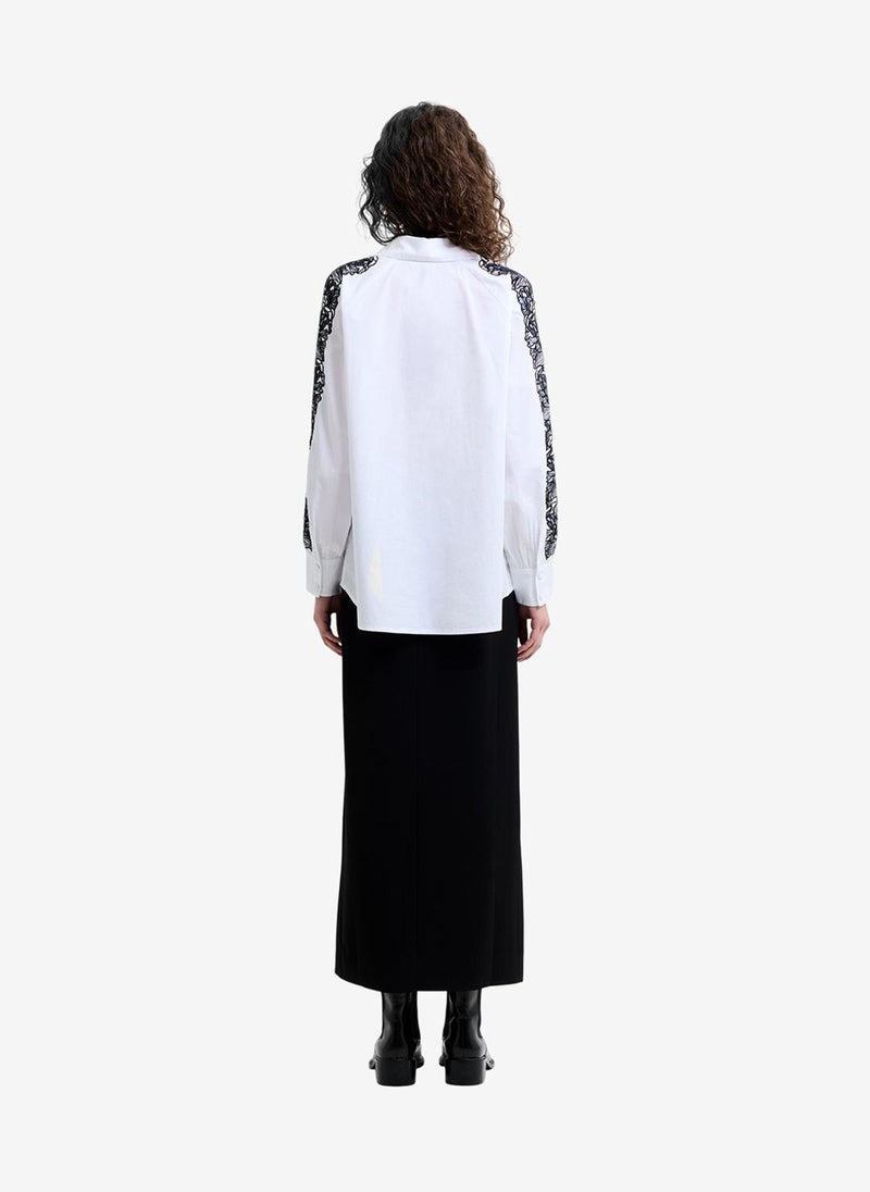 French Connection Women's Cambria Cotton Embroidered Shirt - Image 5