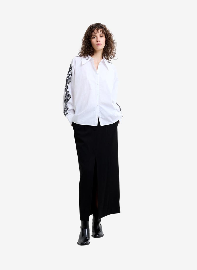 French Connection Women's Cambria Cotton Embroidered Shirt - Image 1