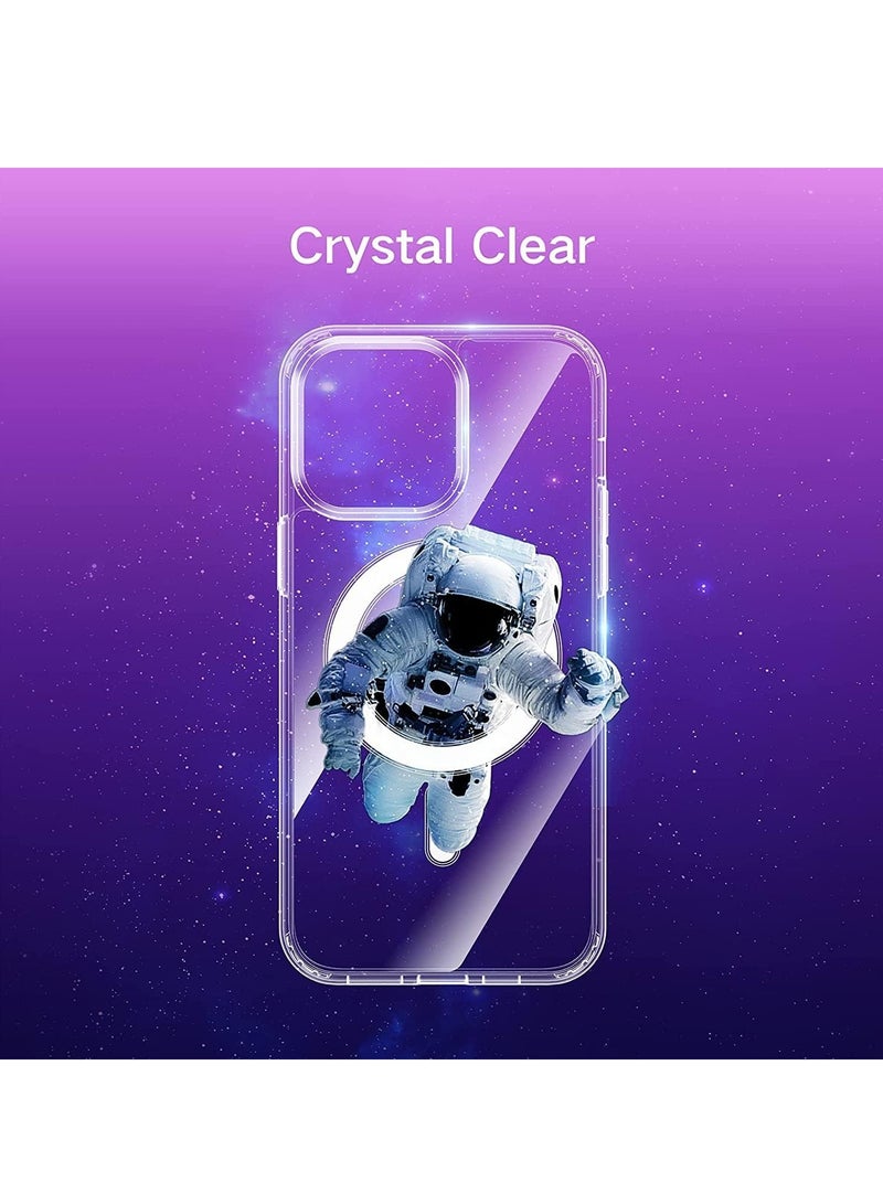 DUSALA IPhone 14 Pro Max Clear Magnetic Cover, MagSafe Compatible, Hybrid Protective, Crystal Clear Back Case, Shockproof Silicone Frame, Slim Transparent Case (iPhone 14 Pro Max) - Image 2