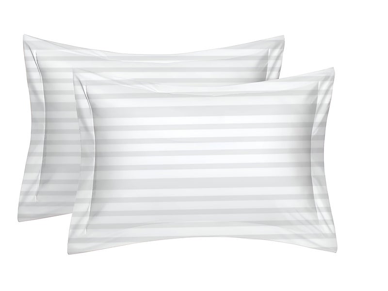 STARNSTYLE 220 Cotton Feel Glace Cotton Double Bedsheet with 2 Pillow Cover (90x90 inch) White - Image 4