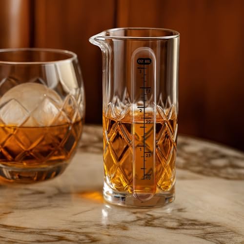Final Touch Yarai Jigger - Precision Cocktail Mixing Tool with Spout for Drip-Free Pouring - Heavy-Duty Glass Construction - Classic Japanese Design - 3.4oz / 100ml Capacity (FTA7035) - Image 2