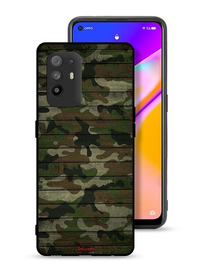 Tolwak Oppo F19 Pro Plus 5G Protective Case Cover Camouflage Wooden Pattern - Image 1