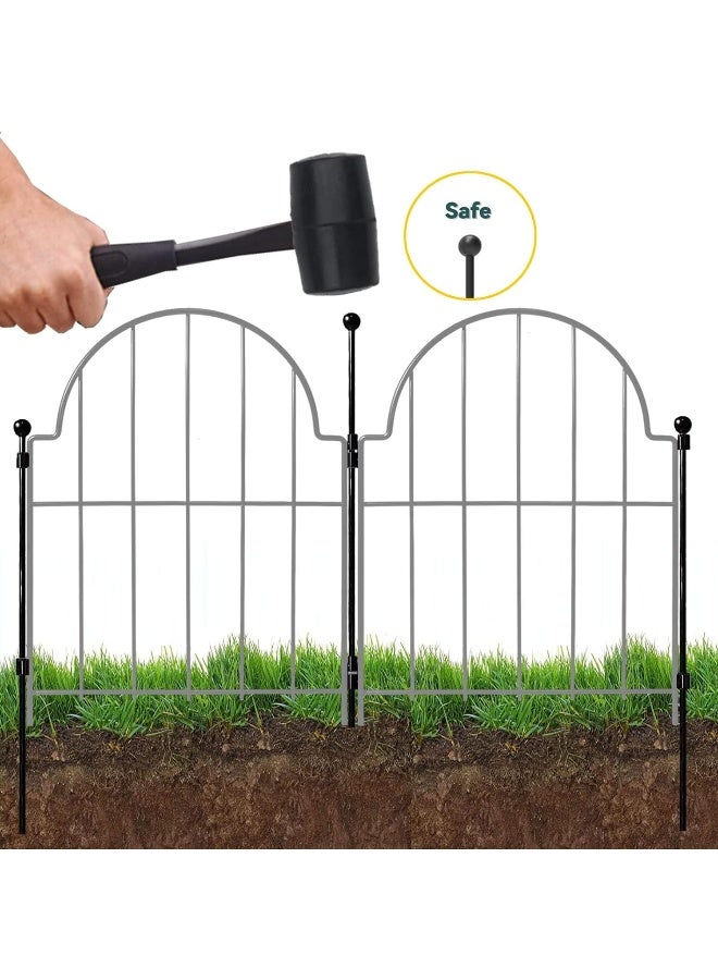 Generic Garden Fence, 22 In(H) X 21 Ft(L) Arched Rustproof Metal No Dig Fence Garden Fence Border, Ground Stake Animal Barrier Fence For Rabbit Dog, Outdoor Landscape Decor For Yard And Patio  - Image 2