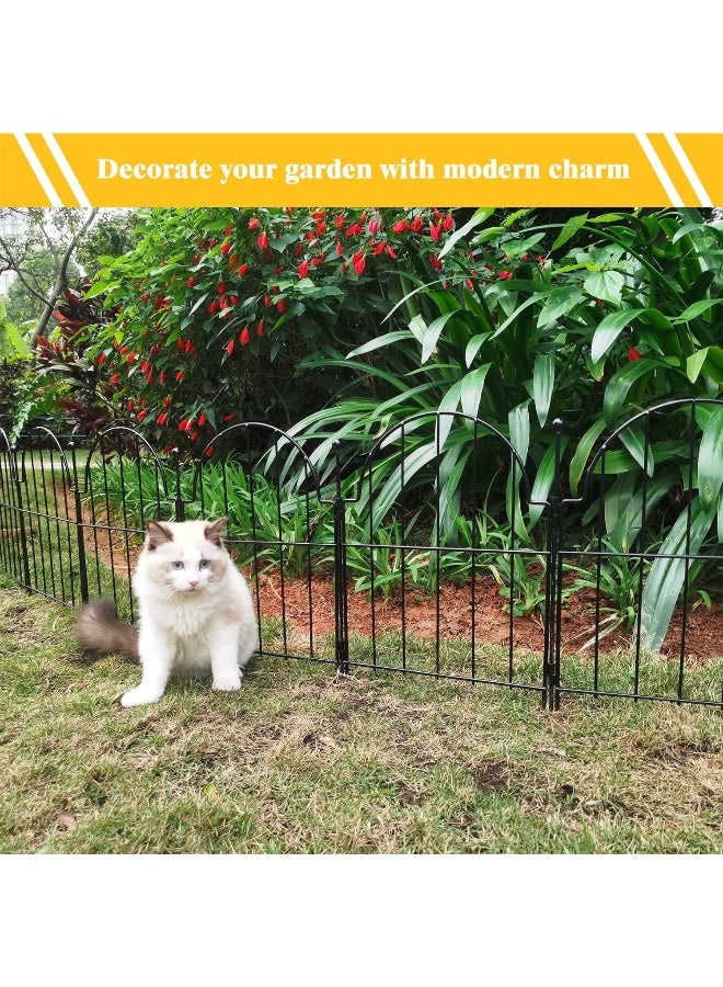 Generic Garden Fence, 22 In(H) X 21 Ft(L) Arched Rustproof Metal No Dig Fence Garden Fence Border, Ground Stake Animal Barrier Fence For Rabbit Dog, Outdoor Landscape Decor For Yard And Patio  - Image 4
