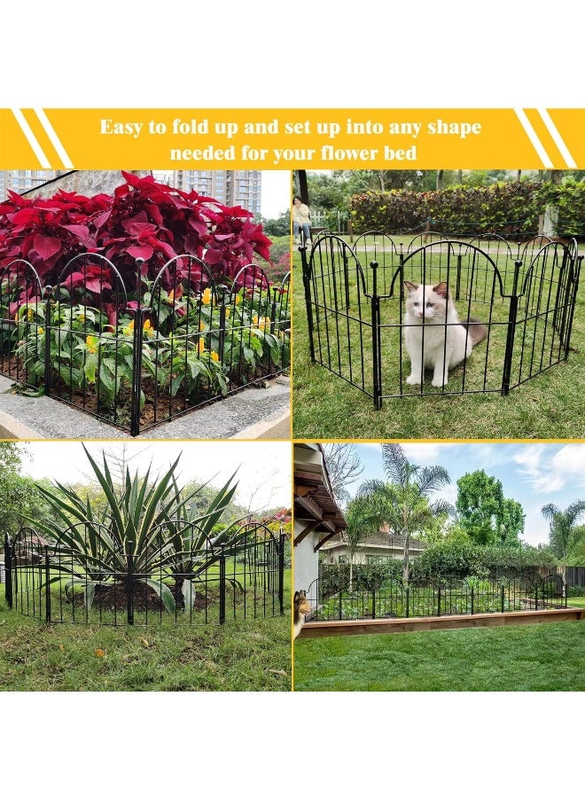 Generic Garden Fence, 22 In(H) X 21 Ft(L) Arched Rustproof Metal No Dig Fence Garden Fence Border, Ground Stake Animal Barrier Fence For Rabbit Dog, Outdoor Landscape Decor For Yard And Patio  - Image 5