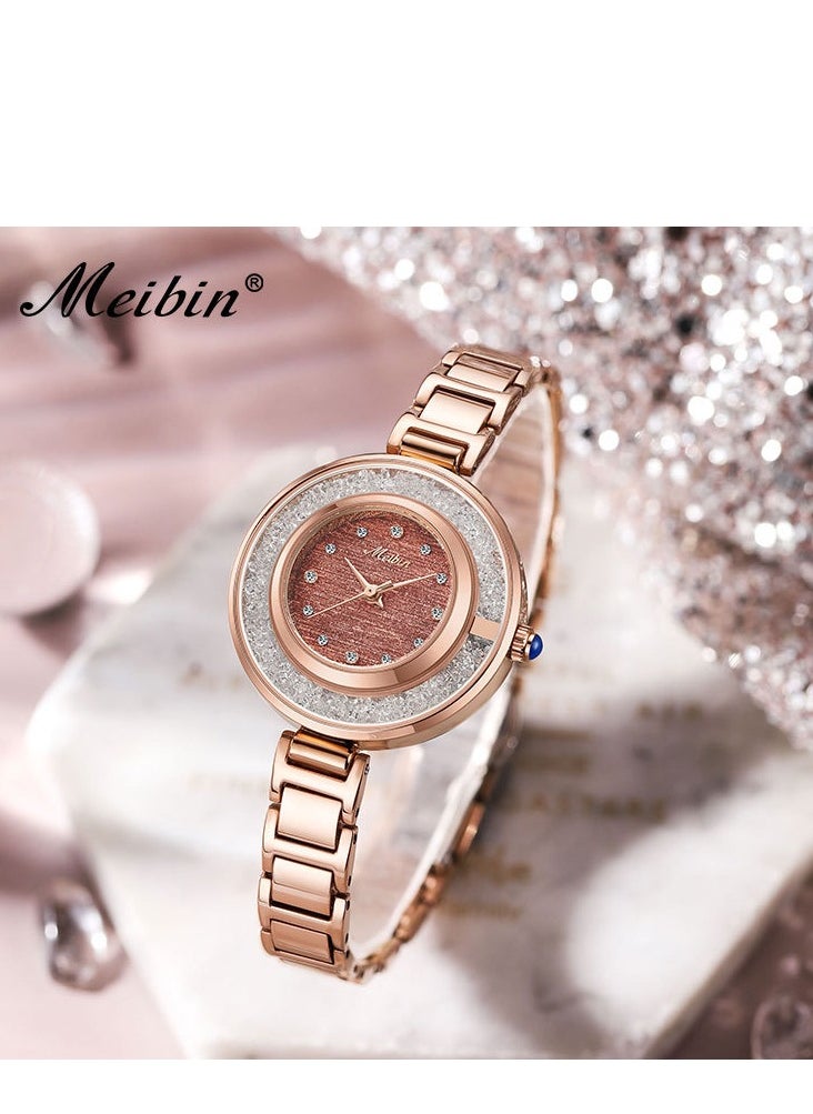 Meibin - Women's Fashion Diamond Inlaid Bracelet Watch - Image 1