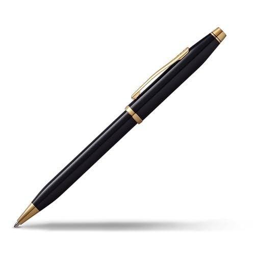Cross Century II Refillable Ballpoint Pen Presented in a Luxury Gift Box - Medium Point, Black Ink, Black & Gold - Image 1
