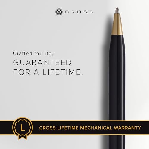 Cross Century II Refillable Ballpoint Pen Presented in a Luxury Gift Box - Medium Point, Black Ink, Black & Gold - Image 4