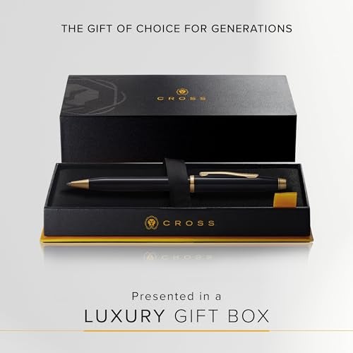 Cross Century II Refillable Ballpoint Pen Presented in a Luxury Gift Box - Medium Point, Black Ink, Black & Gold - Image 5