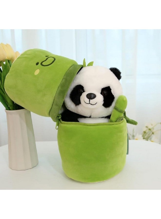 Swarah Panda Plush with Bamboo Toy,Soft Plush Bamboo Panda Pillow Toy Panda Bear Plushies Panda Doll Gifts for Kids Girls Boys - Image 3