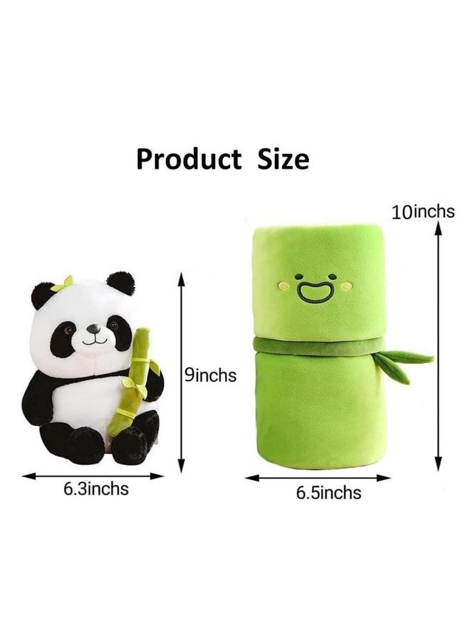 Swarah Panda Plush with Bamboo Toy,Soft Plush Bamboo Panda Pillow Toy Panda Bear Plushies Panda Doll Gifts for Kids Girls Boys - Image 5