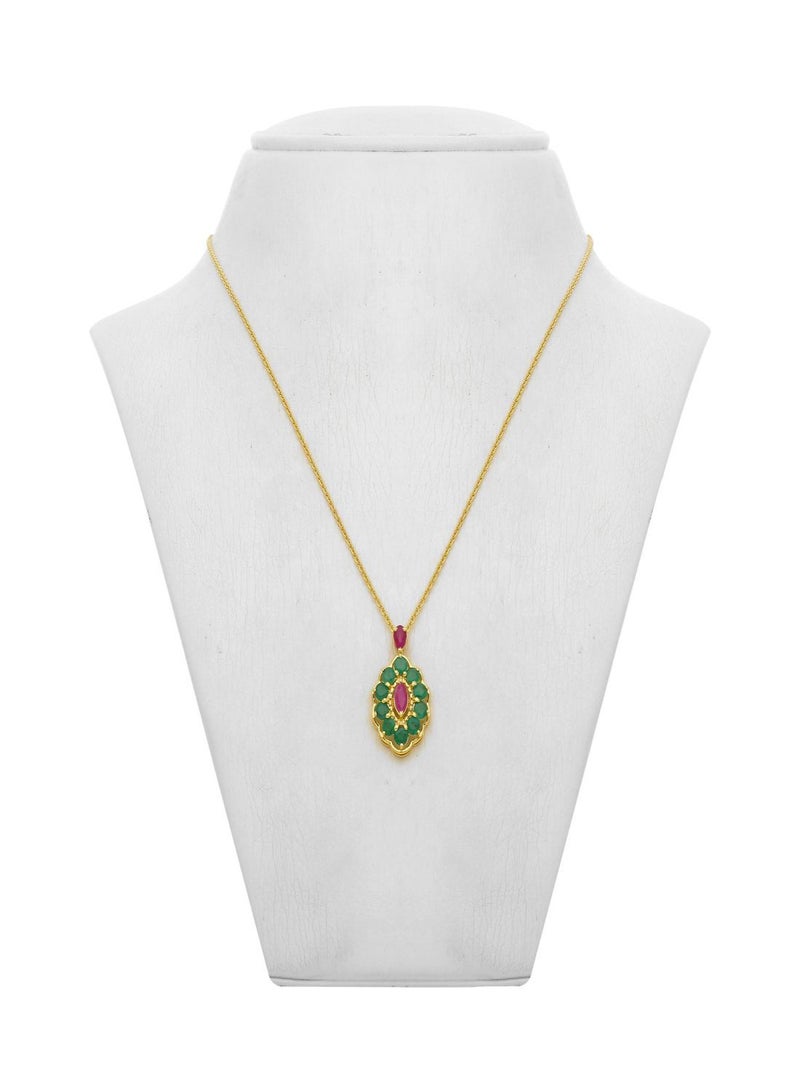 Malabar Gold and Diamonds Malabar Gold and Diamonds 22 Carat 916 Purity Gemstone Pendant PGNFNC042PN5Y  - Image 3