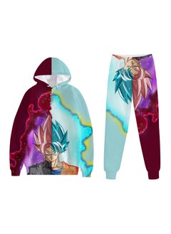 KUYING New Dragon Ball Printed Hooded Hooded Hooded Hooded Pants Set  - Image 1
