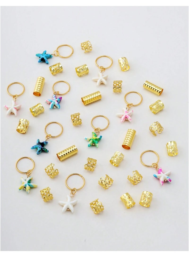 Shein 35pcs Girls' Hair Clips, Beach Hair Accessories, Unique Woven Hair Clips Suitable For Summer Vacation, Daily Wear, Hair Accessories, Decorations, Holiday Hairstyles - Image 5