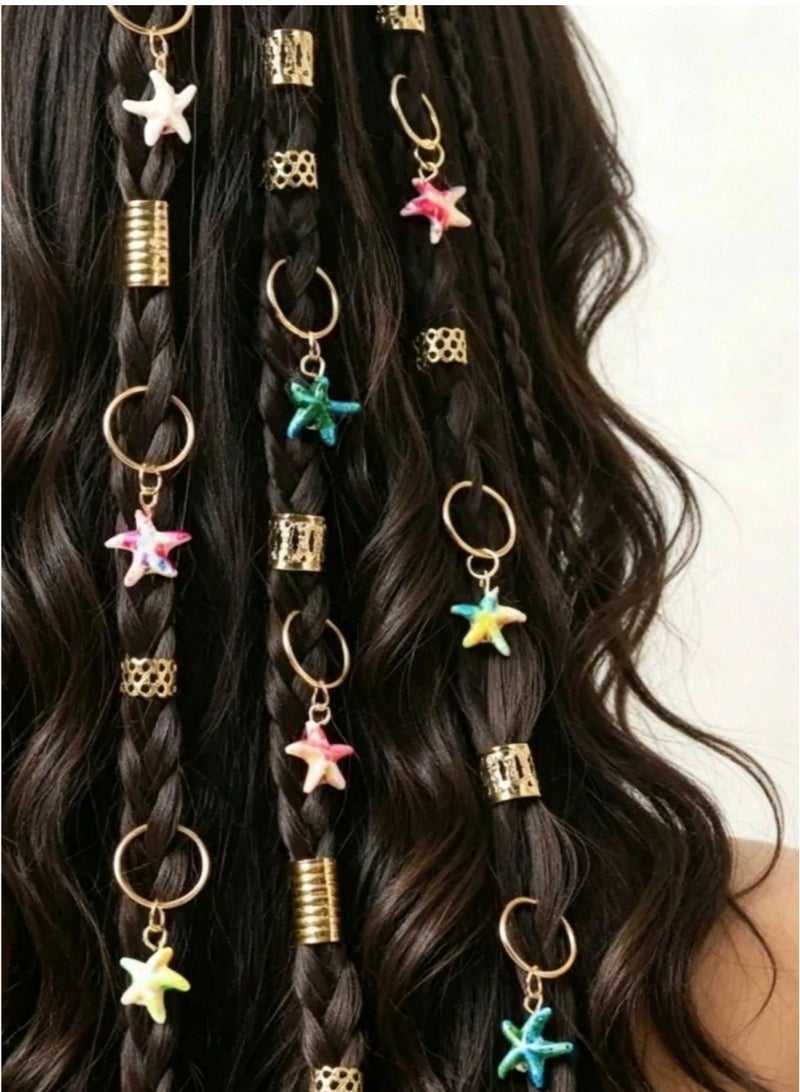 Shein 35pcs Girls' Hair Clips, Beach Hair Accessories, Unique Woven Hair Clips Suitable For Summer Vacation, Daily Wear, Hair Accessories, Decorations, Holiday Hairstyles - Image 1