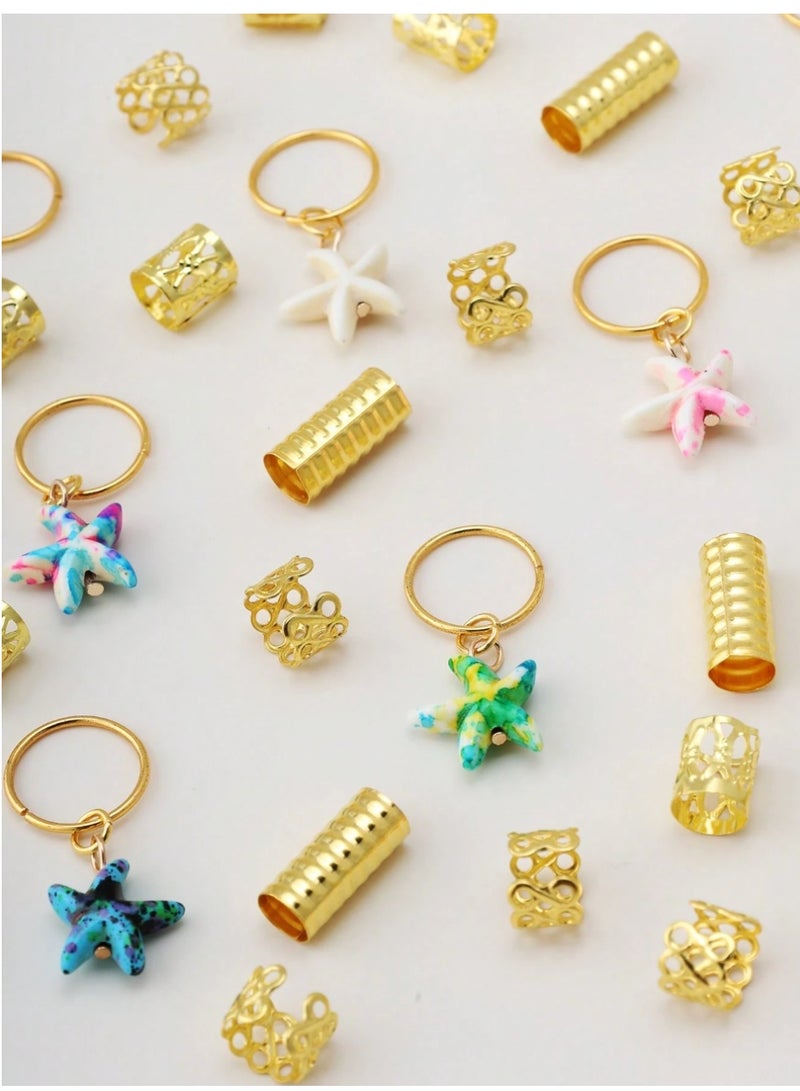 Shein 35pcs Girls' Hair Clips, Beach Hair Accessories, Unique Woven Hair Clips Suitable For Summer Vacation, Daily Wear, Hair Accessories, Decorations, Holiday Hairstyles - Image 4