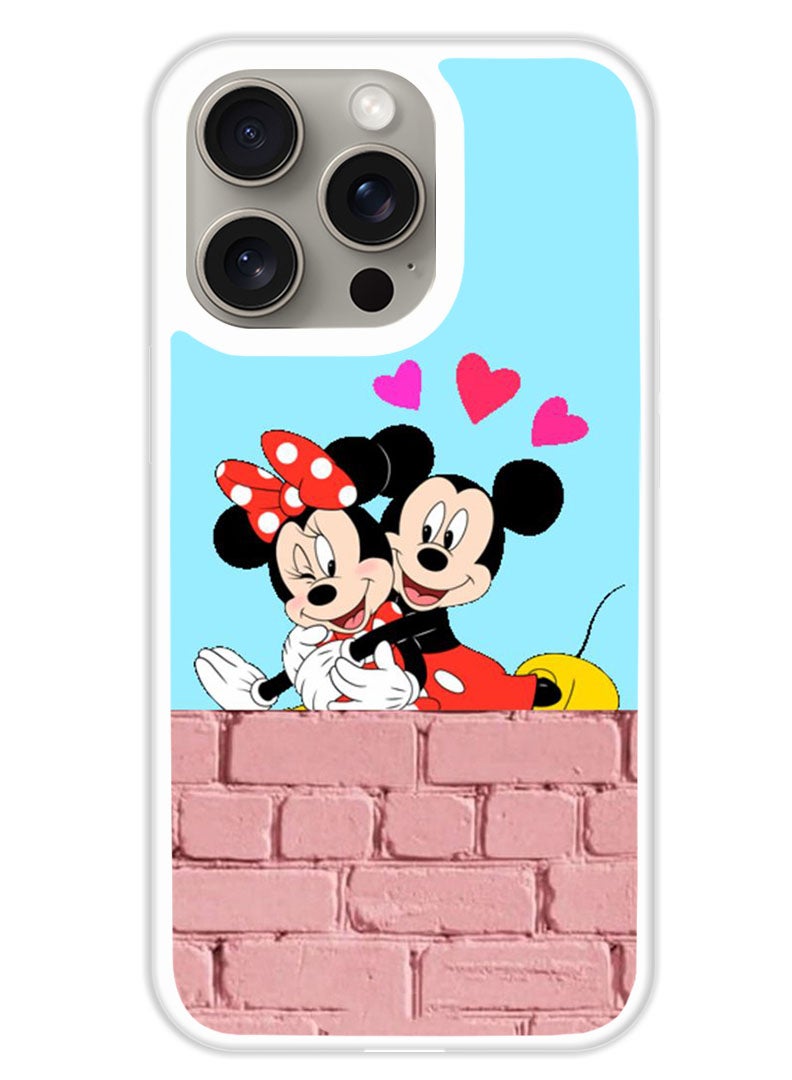 Theodor Protective Case Cover For APPLE IPHONE 15 Pro Max Mickey (White Bumper) - Image 1