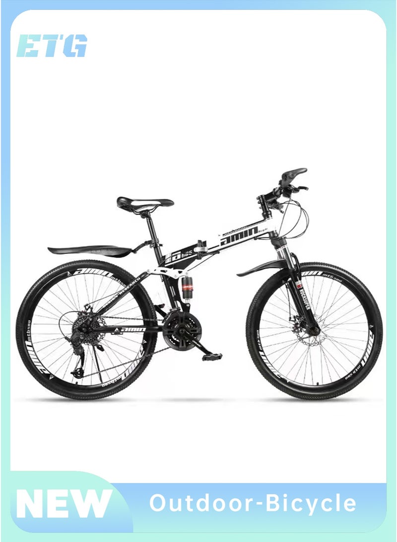 إي تي جي دراجة جبلية قابلة للطي 26 بوصة مع سرعة متغيرة ، دراجة امتصاص الصدمات - Image 1