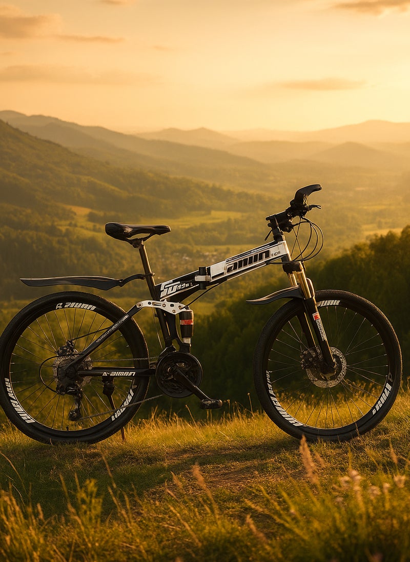 إي تي جي دراجة جبلية قابلة للطي 26 بوصة مع سرعة متغيرة ، دراجة امتصاص الصدمات - Image 3