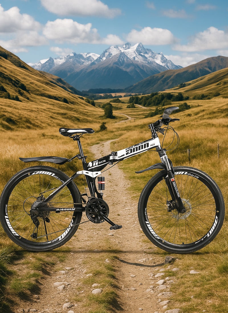 إي تي جي دراجة جبلية قابلة للطي 26 بوصة مع سرعة متغيرة ، دراجة امتصاص الصدمات - Image 4