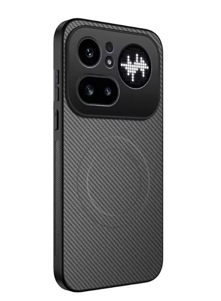 Qirg For Nothing Phone 4a Pro Protective Back Case Cover Soft Silicone Carbon Fiber M