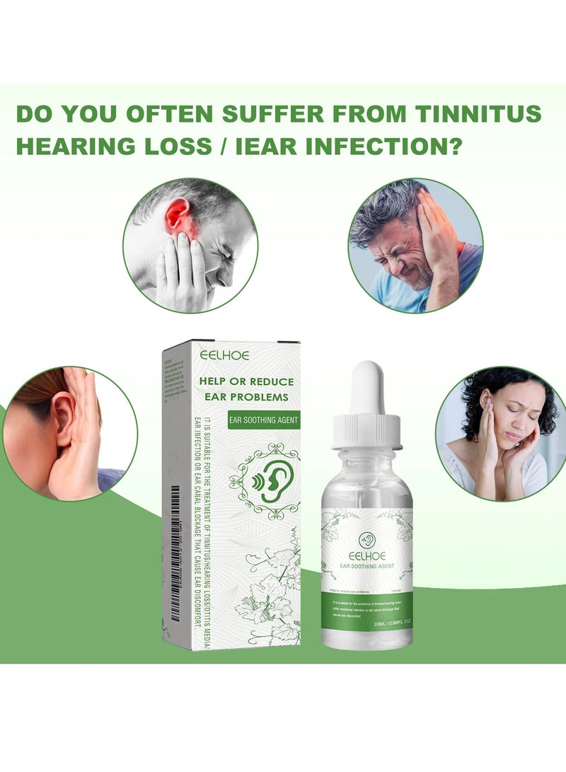 EELHOE Ear Soothing Agent, Natural Organic Herbal Drops, Organic Tinnitus Relief Swimmer Ear Drops, Ear Soothing Herbal Drops To Improve Hearing Reduce Tinnitus, (20ml) - Image 3