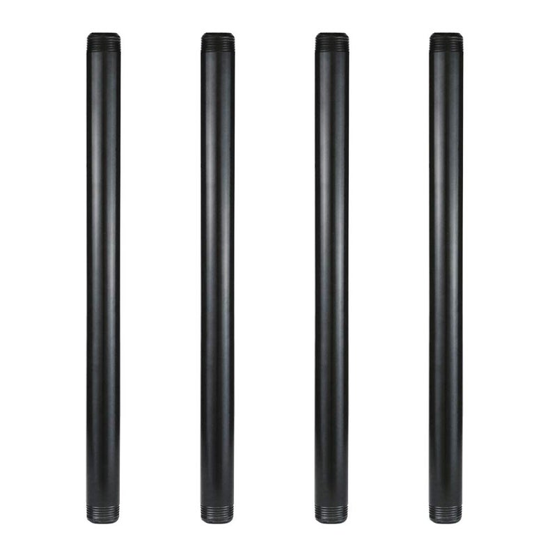 GeilSpace 1 18 PreCut Black Metal Pipe Industrial Steel Fits Standard One Inch Black Threaded Pipes and Fittings Vintage DIY Industrial Shelving 1 18
