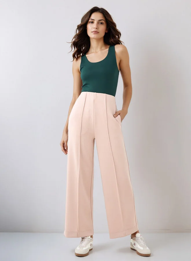 Splash FAV Pintuck Accent Wide Leg Pants