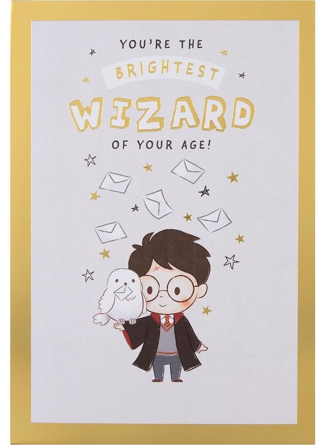 UK Greetings Harry Potter You're The Brightest Wizard Of Your Age! Birthday Card - Image 1