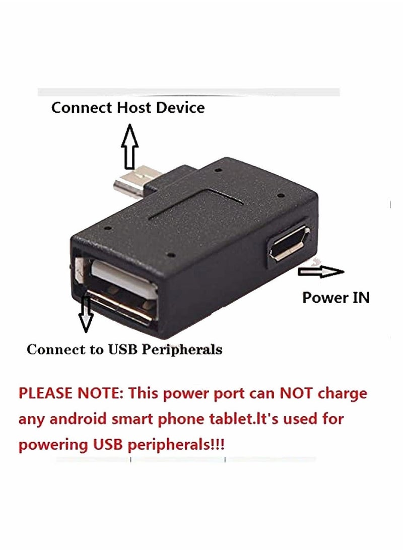 SYOSI 2 in 1 Powered Micro to USB OTG Adapter 90 Degree Right Angled for Fire Stick Host Devices Android Smart Phone or Tablet  - Image 5