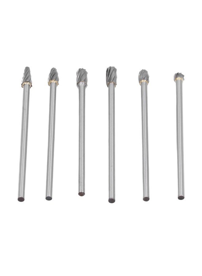 Pomya Cylinder Head Porting Kit, Die Grinder Bits, Tungsten Steel Silver for Grinding and Polishing Cast Iron, Carbon Steel - Image 1