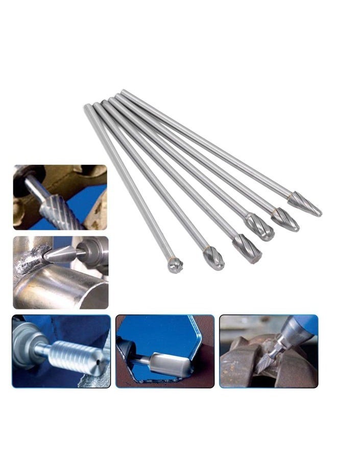 Pomya Cylinder Head Porting Kit, Die Grinder Bits, Tungsten Steel Silver for Grinding and Polishing Cast Iron, Carbon Steel - Image 4