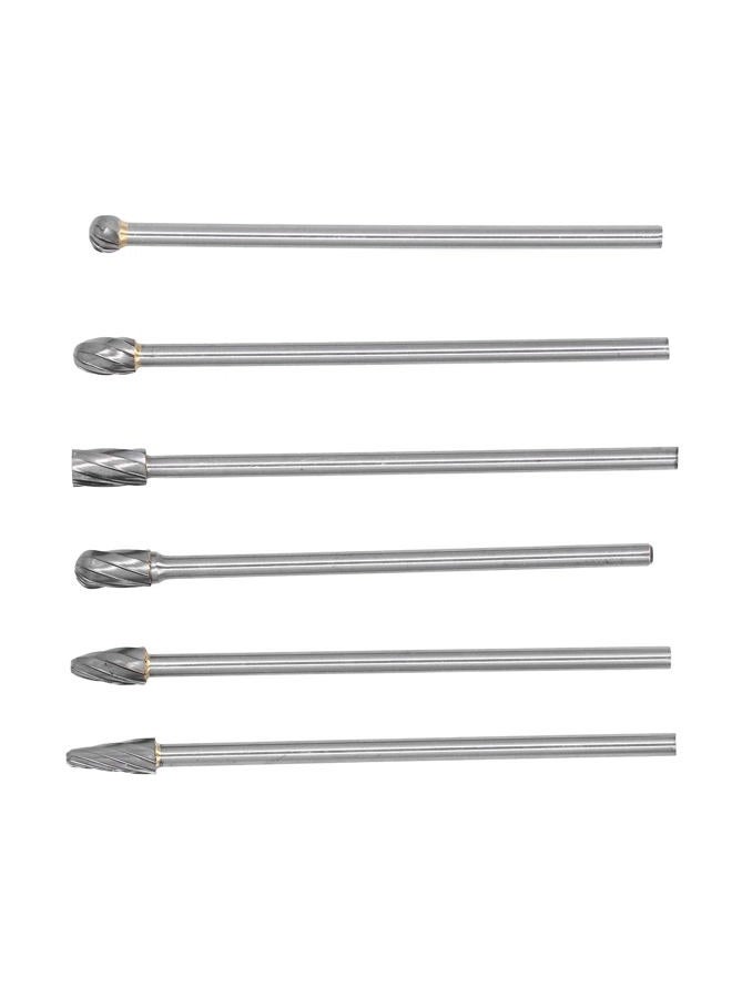 Pomya Cylinder Head Porting Kit, Die Grinder Bits, Tungsten Steel Silver for Grinding and Polishing Cast Iron, Carbon Steel - Image 3