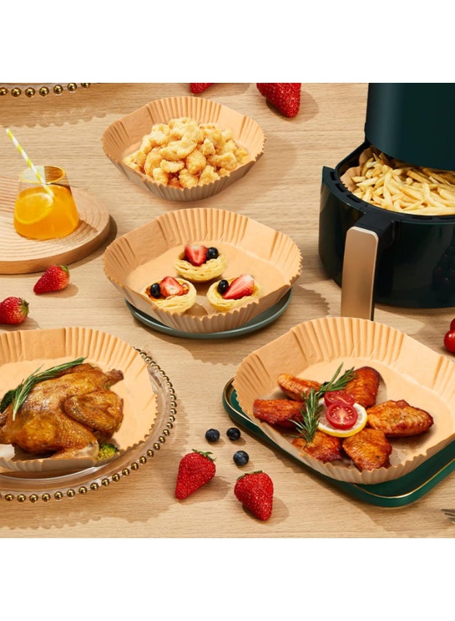 Air Fryer Paper, 100 Pieces, Healthy, Non-Stick Paper For Electric Fryers, Square Shape, 20 CM, Parchment For Baking Roasting Microwave Oven Frying Pan - Image 4